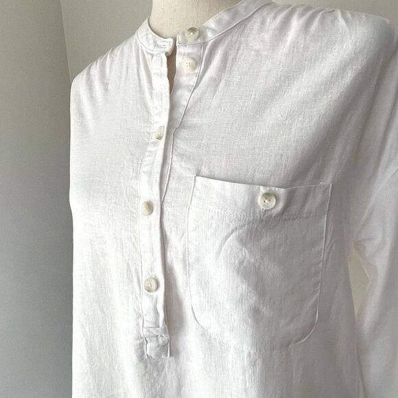 Madewell white linen blend popover tunic top size XS - Picture 9 of 9